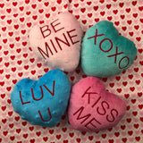 In the hoop Candy Heart Valentine Pillows by snugglepuppyapplique.com
