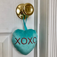 In the hoop Candy Heart Valentine Hanging Pillow by snugglepuppyapplique.com