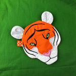 In the hoop Tiger face zippered bag embroidery design by snugglepuppyapplique.com