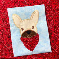 French Bulldog Applique Embroidery Design by snugglepuppyapplique.com