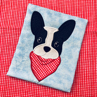French Bulldog with blaze Applique Embroidery Design by snugglepuppyapplique.com