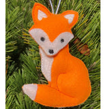 Fox ornament embroidery design made ITH