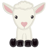 Lamb baby applique embroidery design, snugglepuppyapplique.com