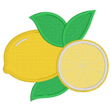 Lemon appliqué embroidery design, snugglepuppyapplique.com