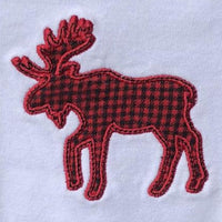 Moose silhouette applique embroidery design