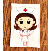 Nurse applique embroidery design