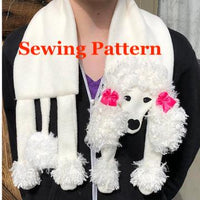 Poodle scarf sewing pattern, snugglepuppyapplique.com