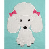 Poodle applique embroidery design, snugglepuppyapplique.com