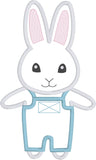 Rabbit Boy Easter Applique Embroidery design by snugglepuppyapplique.com