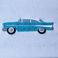 1950's Retro Chevy applique embroidery Design, snugglepuppyapplique.com