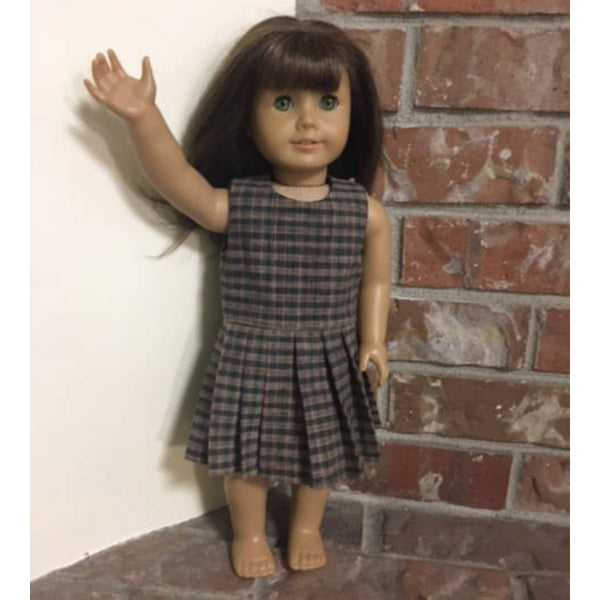 School Uniform Sewing Pattern for 18" doll, snugglepuppyapplique.com