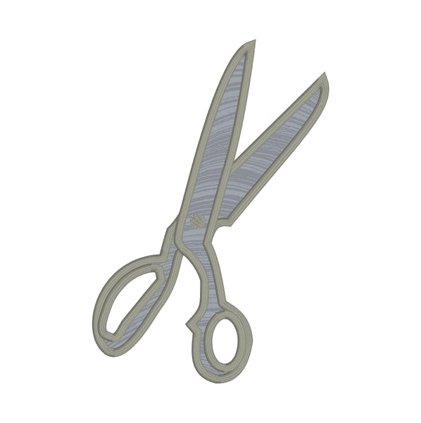 an applique of scissors by snugglepuppyapplique.com