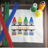 Split Crayon Back to School Applique Embroidery Design, snugglpuppyapplique.com