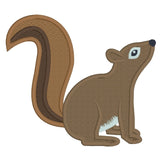 Squirrel applique embroidery design, snugglepuppyapplique.com