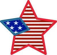 Star 4th of July applique embroidery design by snugglepuppyapplique.com