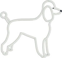 Standard Poodle applique embroidery design, snugglepuppyapplique.com