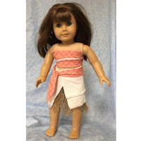 Moana inspired outfit sewing pattern for 18 inch doll, snugglepuppyapplique.com