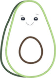 Happy Avocado Applique embroidery Design, snugglepuppyapplique.com