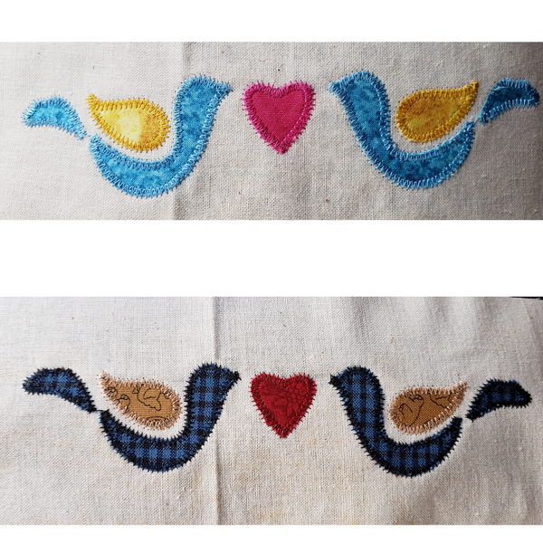 Bird Stencil zigzag applique for embroidery machine use by snugglepuppyapplique.com
