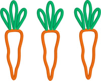 Carrot Trio Easter Applique Embroidery Design by snugglepuppyapplique.com
