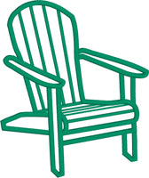 An applique of an Adirondack chair , snugglepuppyapplique.com