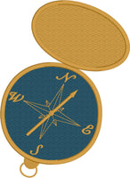 Compass applique embroidery design, snugglepuppyapplique.com