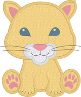 Cougar/jaguar Appliqué Embroidery Design, snugglepuppyapplique.com