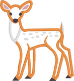 fawn deer applique embroidery design, baby deer, snugglepuppyapplique.com