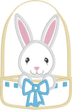 Easter Basket applique embroidery design, snugglepuppyapplique.com