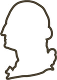 George Washington silhouette Applique Embroidery Design, snugglepuppyapplique.com