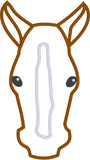 Horse head with Ribbon Mane applique embroidery design, snugglepuppyapplique.com