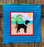 Year of Labrador quilt block raw edge fusible applique sewing pattern, snugglepuppyapplique.com
