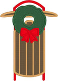 Sled with wreath