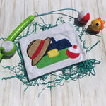 Tackle box fishing applique embroidery design by snugglepuppyapplique.com