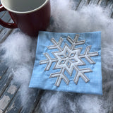 Snowflake applique embroidery design by snugglepuppyapplique.com