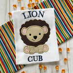 Lion Cub Mascot Applique embroidery design, snugglepuppqappliqe.com