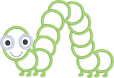 Inchworm Spring applique Embroidery Design by snugglepuppyapplique.com