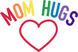 Mom Hugs LGBTQ support applique embroidery design, snugglepuppyapplique.com
