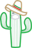 Cactus with face mask Pandemic cinco de mayo applique embroidery Design by snugglepuppyapplique.com