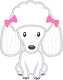 Poodle applique embroidery design, snugglepuppyapplique.com