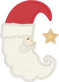 St. Nick applique embroidery design, Santa applique, snugglepuppyapplique.com