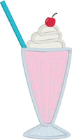 Ice Cream Soda applique embroidery design, snugglepuppyapplique.com