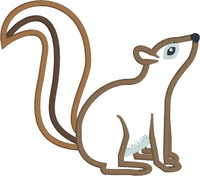 Squirrel applique embroidery design, snugglepuppyapplique.com
