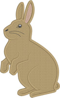 Standing Rabbit applique embroidery design, snugglepuppyapplique.com