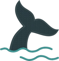 free whale's tail applique embroidery design, snugglepuppyapplique.com