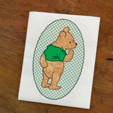  A bean stitch applique design of Classic Winnie the Pooh by snugglepuppyapplique.com